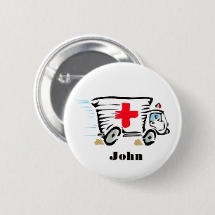 Chapa Redonda De 5 Cm Paramédico de Ambulancia Médico