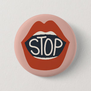 Chapa Redonda De 5 Cm Parar los labios