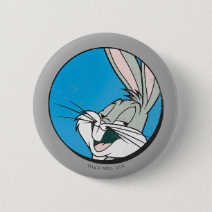 Chapa Redonda De 5 Cm Parche azul retro BUGS BUNNY™