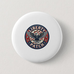Chapa Redonda De 5 Cm Parche de la Libertad Parche Patriótico Bordado Pa