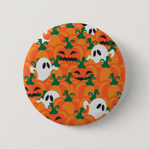 Chapa Redonda De 5 Cm Parche Halloween Ghosts Haunted Pumpkin