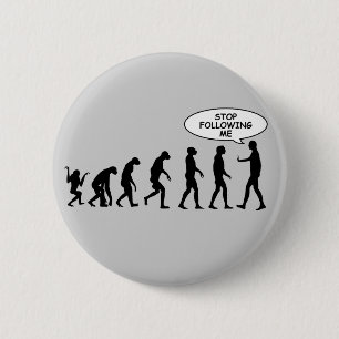 Chapa Redonda De 5 Cm Pare el seguir de mí los botones