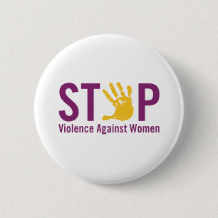 Chapa Redonda De 5 Cm Pare la violencia contra mujeres