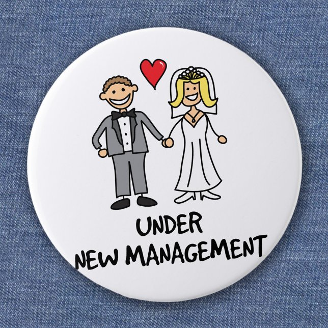 Chapa Redonda De 5 Cm Pareja boda - Bajo Nueva Gestión (Subido por el creador)