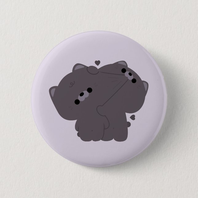 Chapa Redonda De 5 Cm Pareja británica de gatos Shorthair (Anverso)