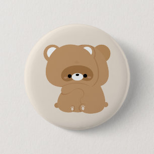 Chapa Redonda De 5 Cm Pareja Cute Beaver