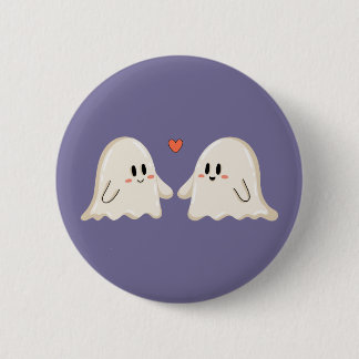 Chapa Redonda De 5 Cm Pareja de fantasmas enamorados
