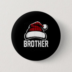 Chapa Redonda De 5 Cm Pareja de Navidades de la familia Brother Santa Re