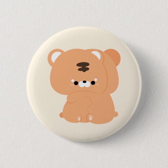 Chapa Redonda De 5 Cm Pareja de tigres cúrcuitos (Anverso)