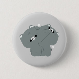 Chapa Redonda De 5 Cm Pareja Shorthair americana