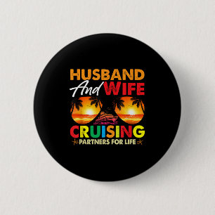 Chapa Redonda De 5 Cm Parejas coincidentes Esposo Esposa Crucero 2025 Cr
