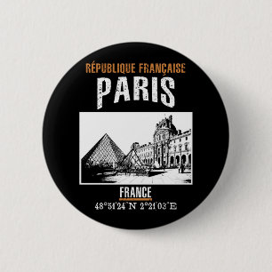 Chapa Redonda De 5 Cm París