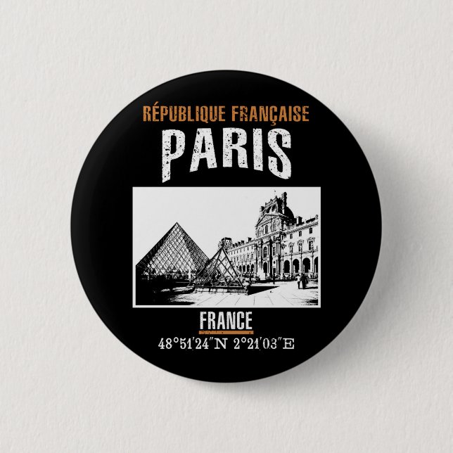 Chapa Redonda De 5 Cm París (Anverso)