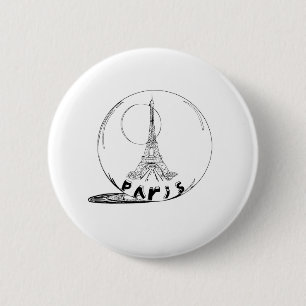 Chapa Redonda De 5 Cm parís en una bola de vidrio