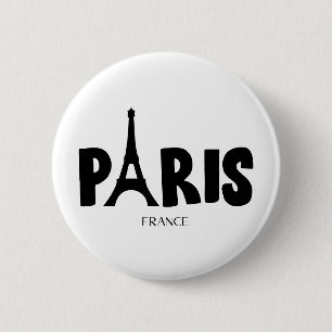 Chapa Redonda De 5 Cm París Francia