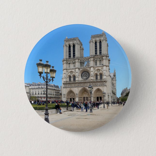 Chapa Redonda De 5 Cm PARIS Notre Dame (Anverso)