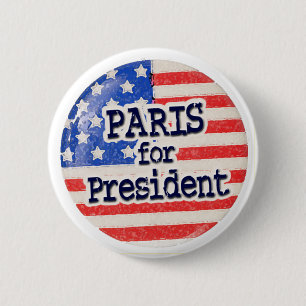 Chapa Redonda De 5 Cm París para el presidente