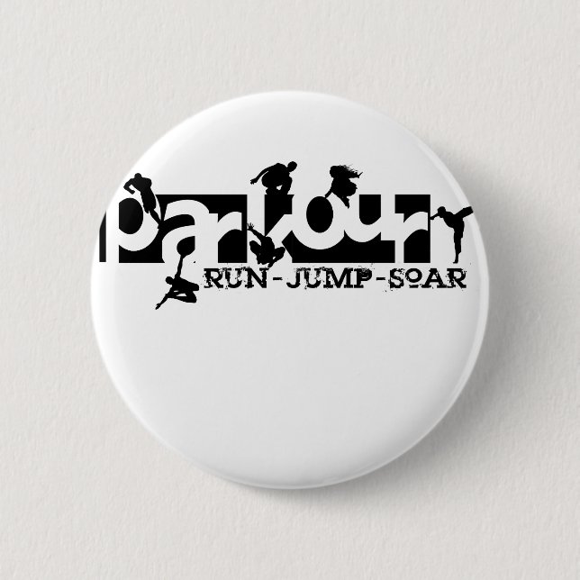 Chapa Redonda De 5 Cm Parkour (Anverso)