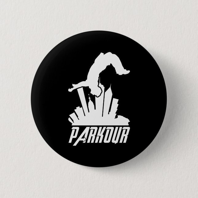 Chapa Redonda De 5 Cm Parkour Freerunner Parkour Runner (Anverso)