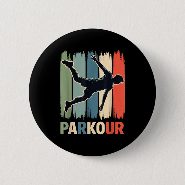 Chapa Redonda De 5 Cm Parkour, Urban Gymnast, Traceur, Runner  (Anverso)