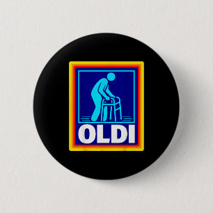 Chapa Redonda De 5 Cm Parodia divertida de Oldi con humor gráfico retro