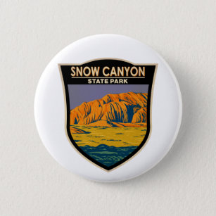 Chapa Redonda De 5 Cm Parque estatal del cañón de nieve Utah Vintage