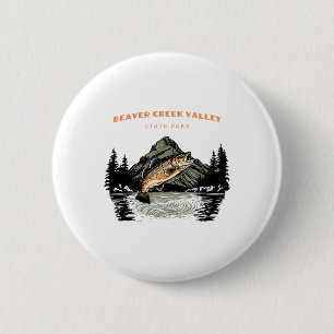 Chapa Redonda De 5 Cm Parque Estatal del Valle de Beaver Creek Retro Vin