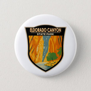 Chapa Redonda De 5 Cm Parque Estatal Eldorado Canyon Arte Vintage Colora