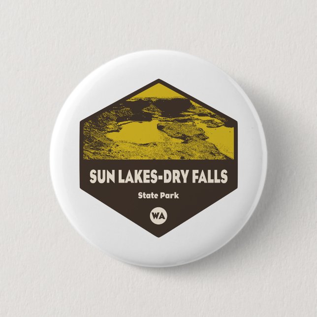 Chapa Redonda De 5 Cm Parque Estatal Sun Lakes-Dry Falls Washington (Anverso)