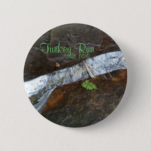 Chapa Redonda De 5 Cm parque estatal Turkey Run (Anverso)