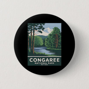 Chapa Redonda De 5 Cm Parque Nacional Congaree Camping Vintage Hombres S