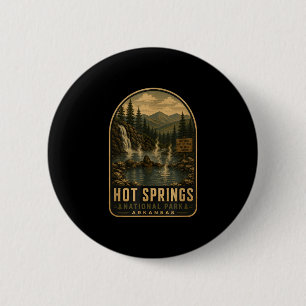 Chapa Redonda De 5 Cm Parque nacional de aguas termales bigfoot vintage