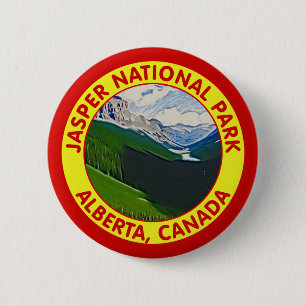Chapa Redonda De 5 Cm Parque nacional de jaspe, Alberta, Canadá