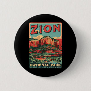 Chapa Redonda De 5 Cm Parque nacional de Zion Los ángeles de Utah aterri