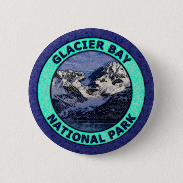 Chapa Redonda De 5 Cm Parque nacional del Glacier Bay (Anverso)