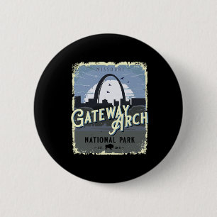 Chapa Redonda De 5 Cm Parque Nacional Gateway Arch Viaje Vintage Vacacio