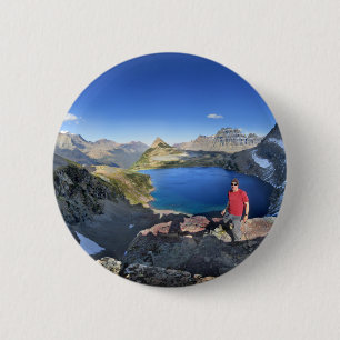 Chapa Redonda De 5 Cm Parque nacional Glacier Sue Lake Overlook 2
