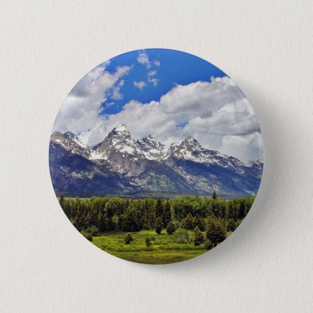 Chapa Redonda De 5 Cm Parque nacional magnífico de Teton (Anverso)