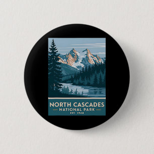 Chapa Redonda De 5 Cm Parque Nacional North Cascades Camping Vintage Hom