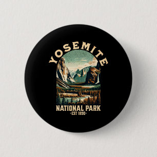 Chapa Redonda De 5 Cm Parque Nacional Retro Yosemite Usa Vintage Senderi