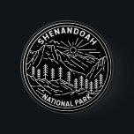 Chapa Redonda De 5 Cm Parque nacional Shenandoah Virginia Monoline<br><div class="desc">Diseño artístico vectorial Shenandoah. El Skyline Drive se extiende a lo largo y una amplia red de senderos incluye una sección del Sendero Apalache de larga distancia.</div>