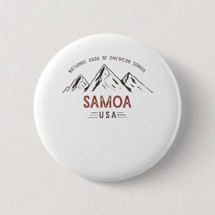 Chapa Redonda De 5 Cm Parque nacional vintage de Samoa Americana