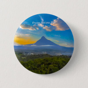 Chapa Redonda De 5 Cm Parque Nacional Virunga, RD Congo - Volcán