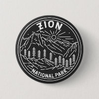 Parque nacional Zion Utah Vintage Monoline