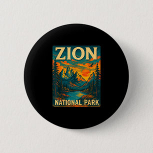 Chapa Redonda De 5 Cm parque nacional Zion viajes vintage al aire libre