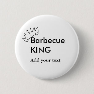 Chapa Redonda De 5 Cm Parrillada king add name men texto panadería de co