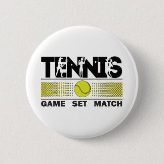 Chapa Redonda De 5 Cm Partida de juego de tenis