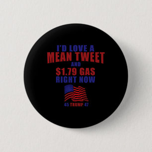 Chapa Redonda De 5 Cm Partidario de Trump ama un precio medio del gas en