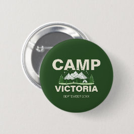 Chapa Redonda De 5 Cm Partido de Bachelorette del Campamento Verde Moder