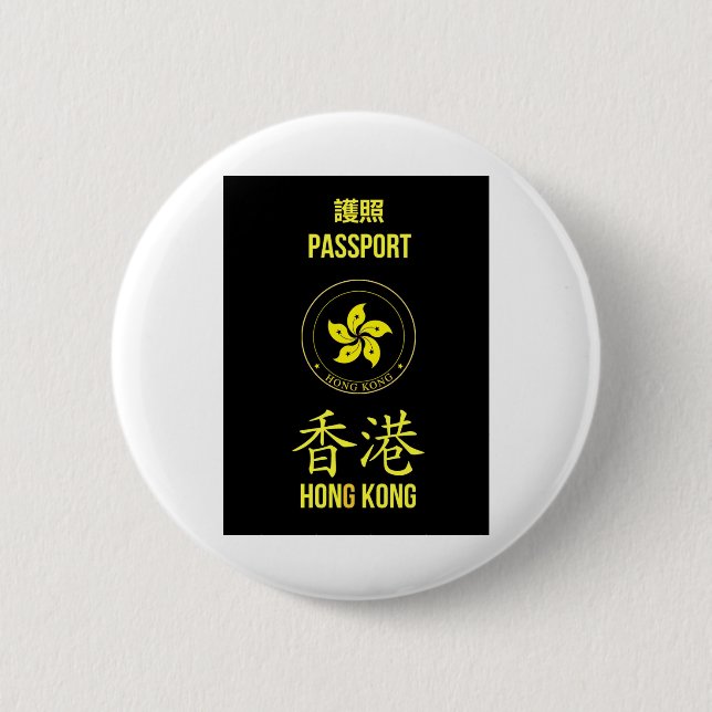 Chapa Redonda De 5 Cm Pasaporte del movimiento de la autonomía de Hong (Anverso)